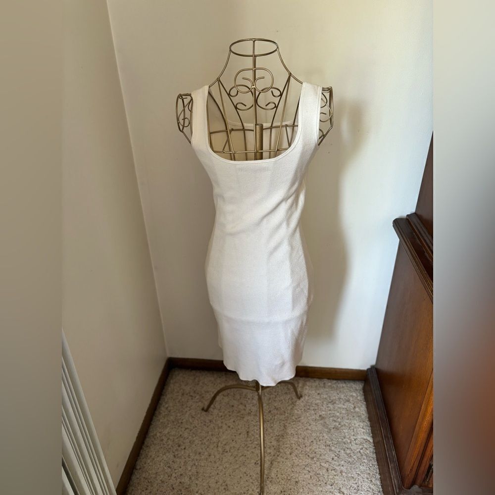 Abercrombie & Fitch Ribbed Sleeveless  Dress Size Small Off White